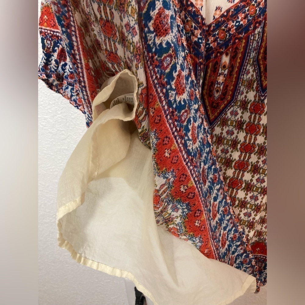 Altar’d state womans small tunic top crinkle gauze fabric boho peasant - Picture 6 of 10